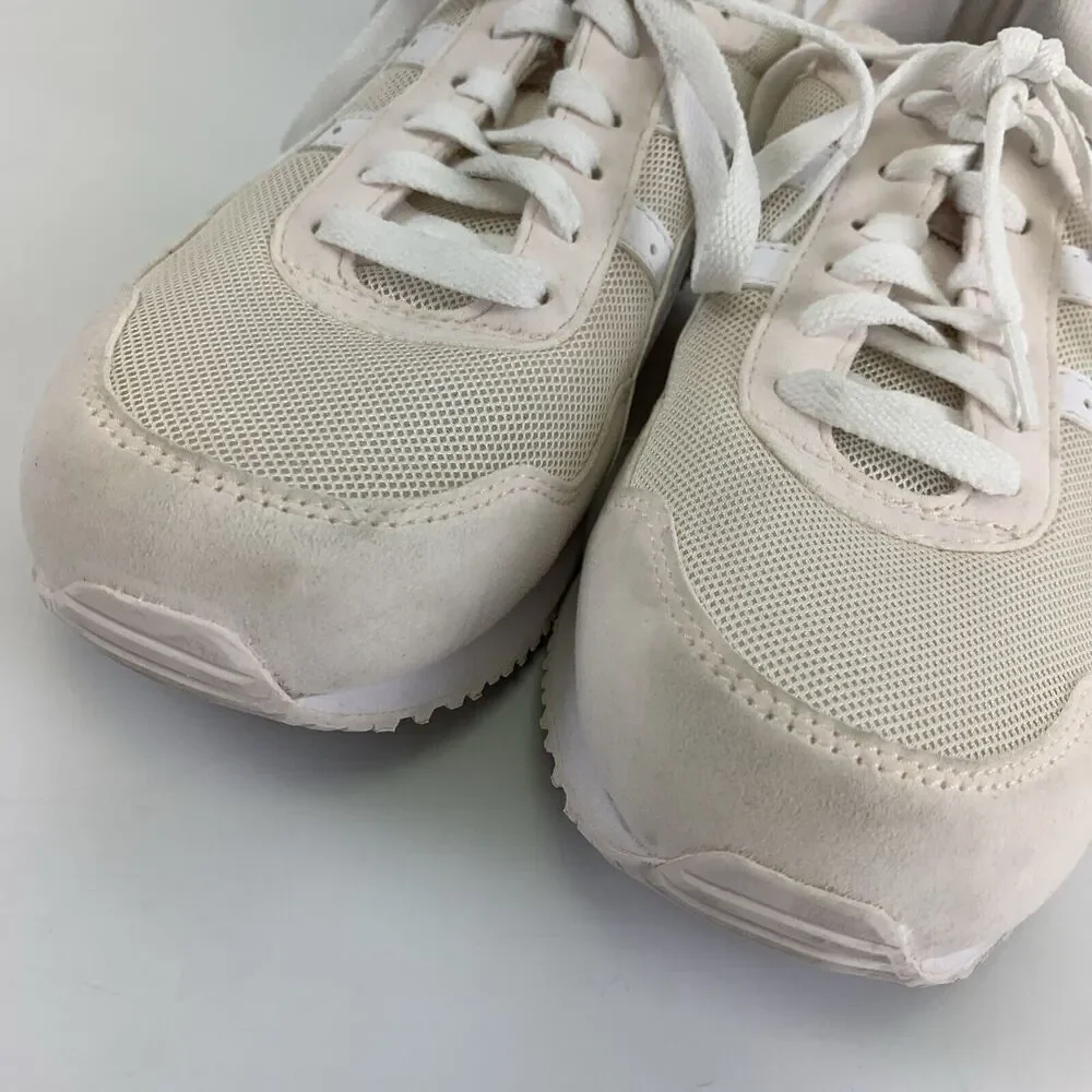 ASICS Tiger Runner Ginger Peach White Back Striped Low Lace Up Light Womens 8.5